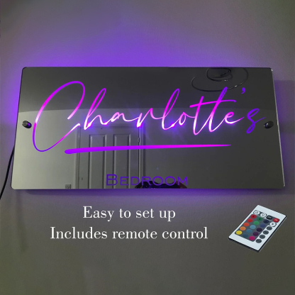 💗Hot Sale 60% OFF 💗Personalised Name Mirror - Light Up Mirror(Buy 2 Get Free Shipping)