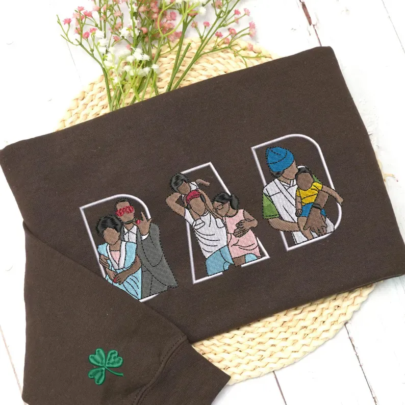 Custom Family Embroidered Sweatshirt – A Unique and Heartwarming Gift for Papa, Dad or Mama