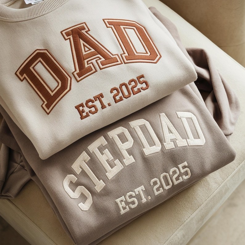 Custom Dad Sweatshirt - Embroidered with Kids' Names | Father’s Day Gift