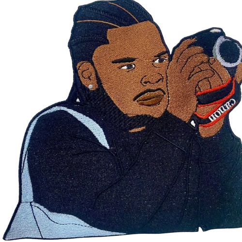 Custom Embroidered Portrait Sweatshirt – Personalized Photo & Roman Numerals