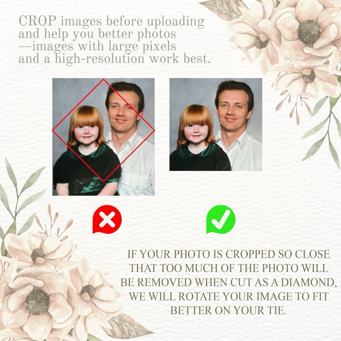 Custom Photo Patch for ties, bowties -Gift For Dad, Papa and Grandpa