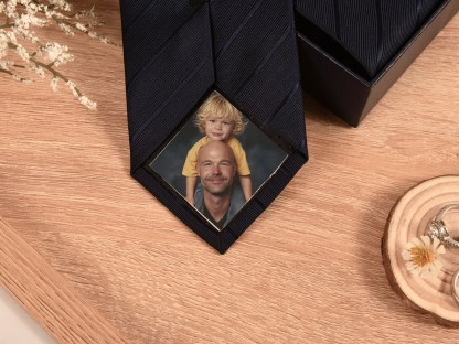Custom Photo Patch for ties, bowties -Gift For Dad, Papa and Grandpa