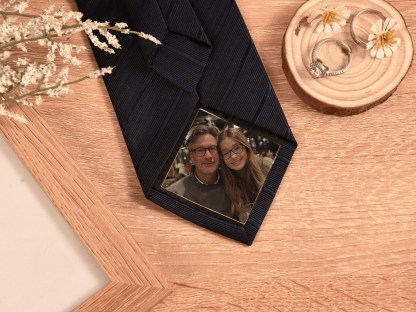 Custom Photo Patch for ties, bowties -Gift For Dad, Papa and Grandpa