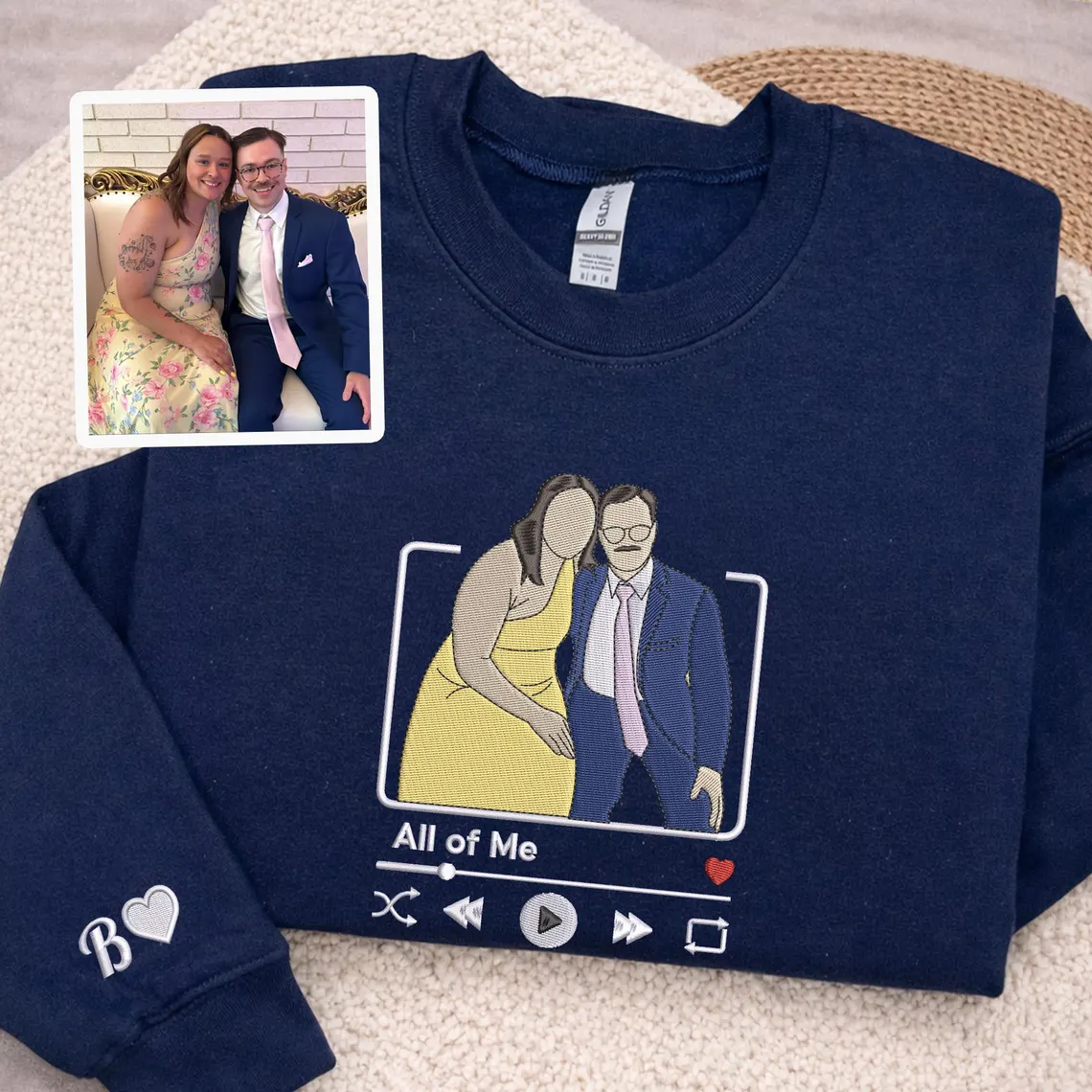 Custom Embroidered Music Lover Sweatshirt or Hoodie