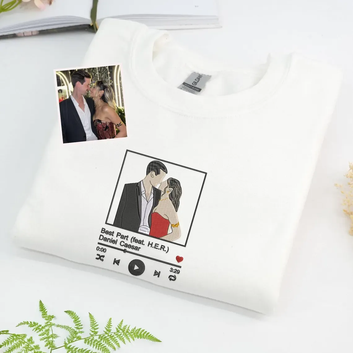 Custom Embroidered Music Lover Sweatshirt or Hoodie