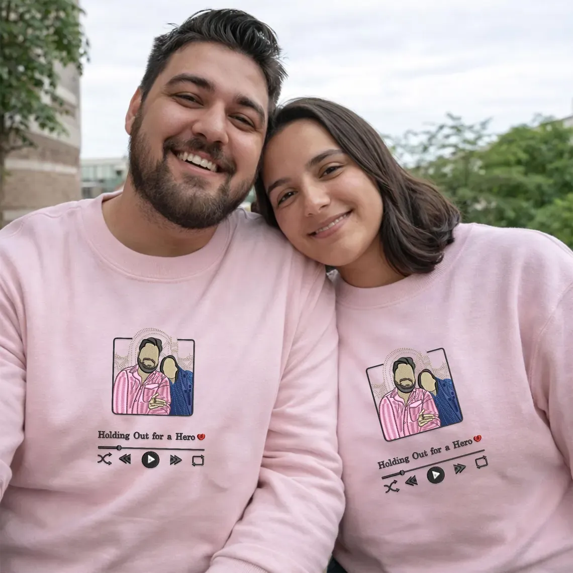 Custom Embroidered Music Lover Sweatshirt or Hoodie