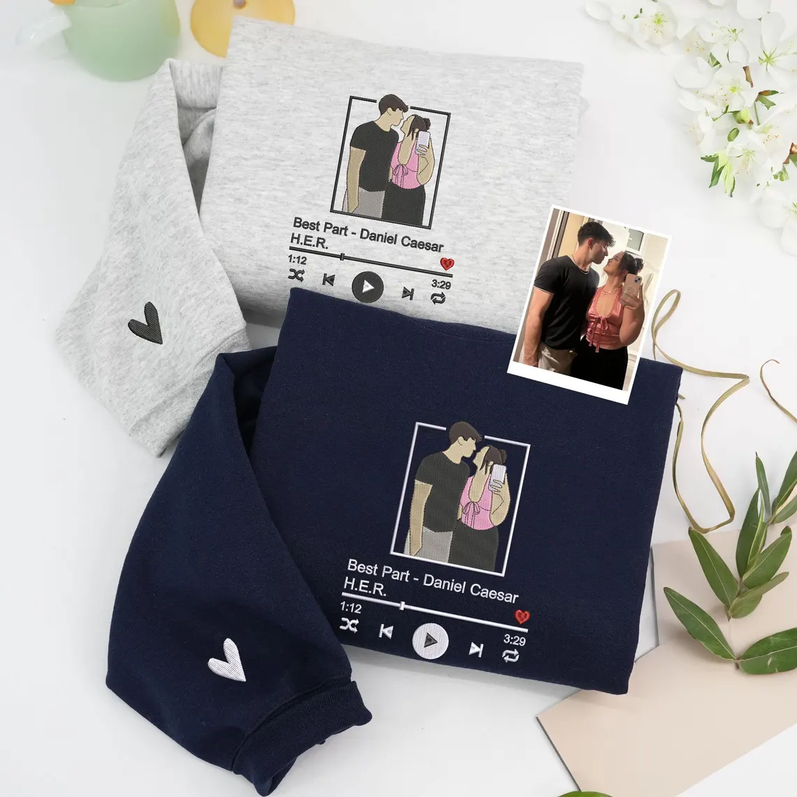 Custom Embroidered Music Lover Sweatshirt or Hoodie