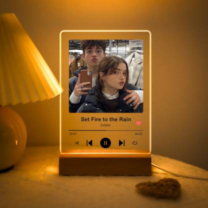 Personalized Music Photo LED Night Light – Custom Song & Picture Memory Lamp