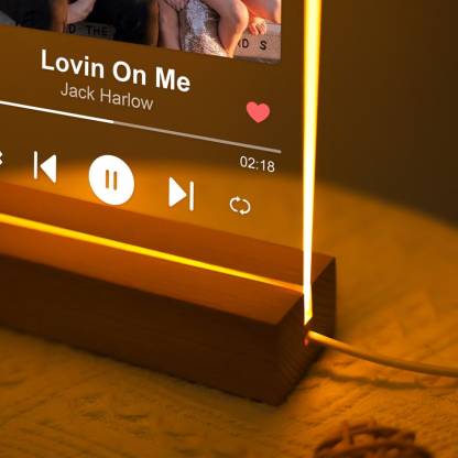 Personalized Music Photo LED Night Light – Custom Song & Picture Memory Lamp