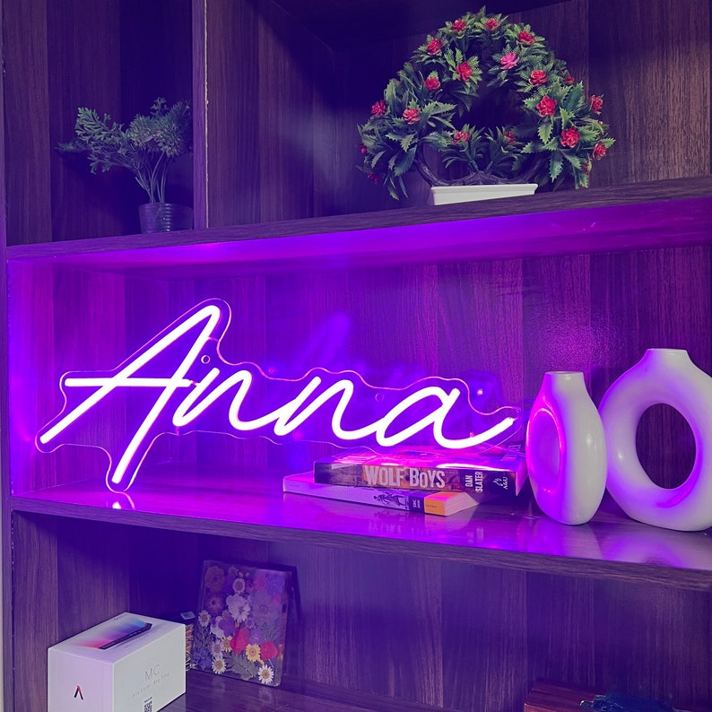 Custom Name neon sign, kids neon sign, family name neon sign, baby neon sign , room decor sign, bedroom sign , personalized wall decor sign image 2