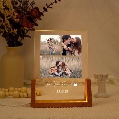 Personalized Photo LED Night Light, Father's Day Gift, Anniversary Gift, Custom Photo Gift, Birthday Gift for Her Him Family Friends