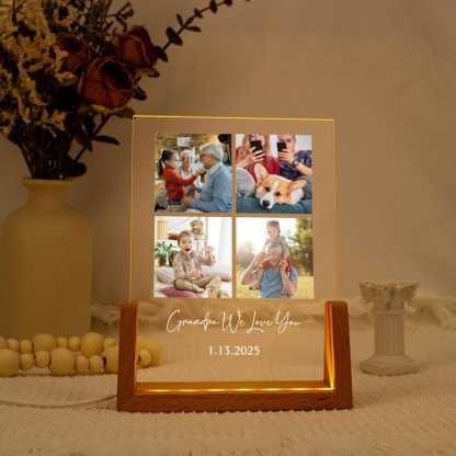 Personalized Photo LED Night Light, Father's Day Gift, Anniversary Gift, Custom Photo Gift, Birthday Gift for Her Him Family Friends