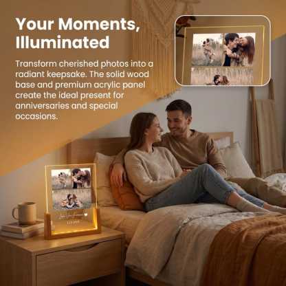 Personalized Photo LED Night Light, Father's Day Gift, Anniversary Gift, Custom Photo Gift, Birthday Gift for Her Him Family Friends