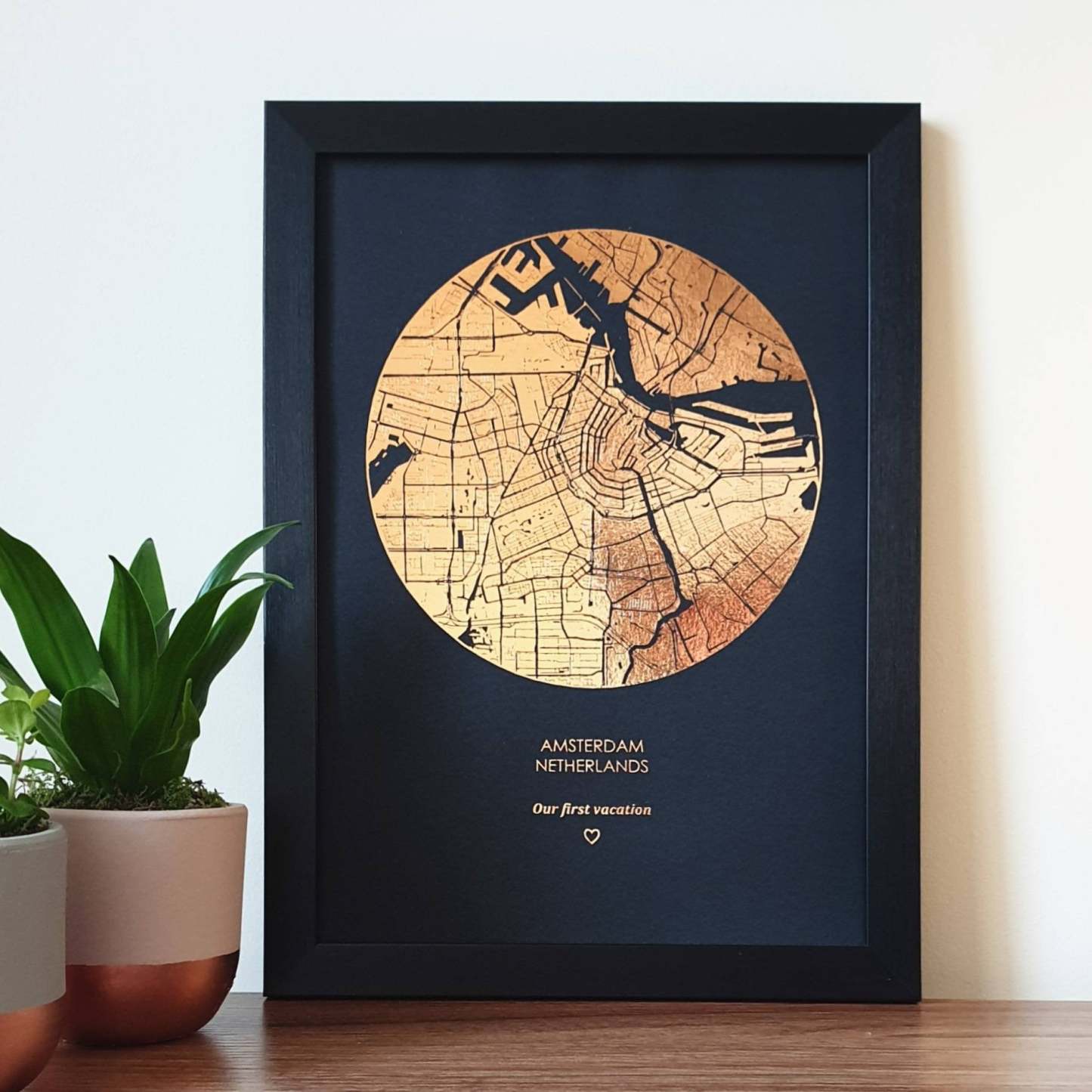 Custom Foil Map Print – A Perfect Valentine’s Day Gift for Couples