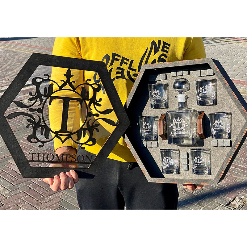 Whiskey Decanter Set, Engraved decanter, Personalized Whiskey Gift