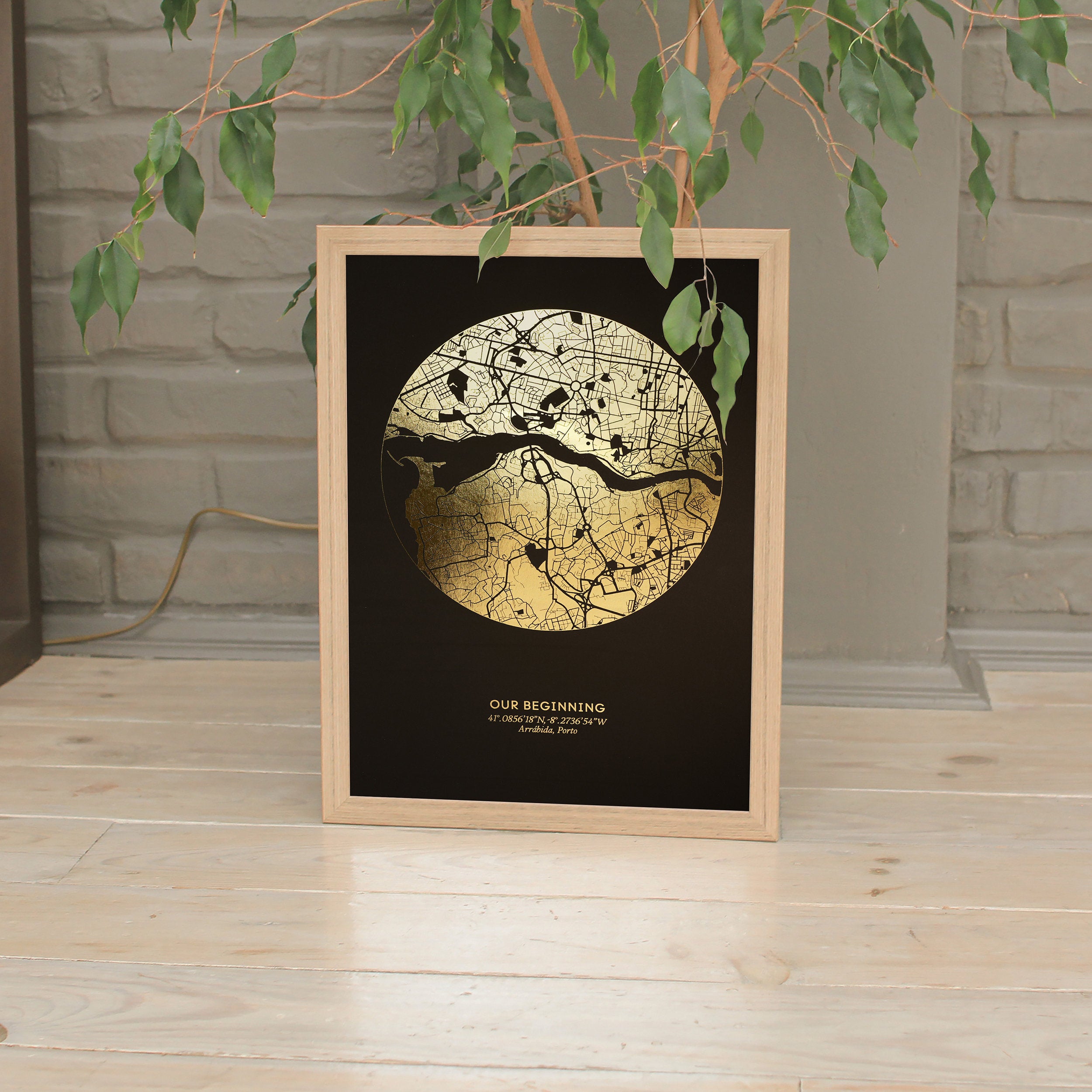 Custom Foil Map Print – A Perfect Valentine’s Day Gift for Couples