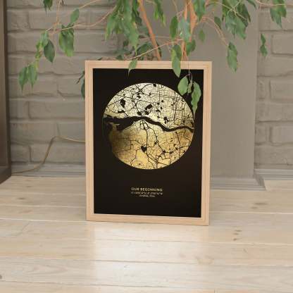 Custom Foil Map Print – A Perfect Valentine’s Day Gift for Couples