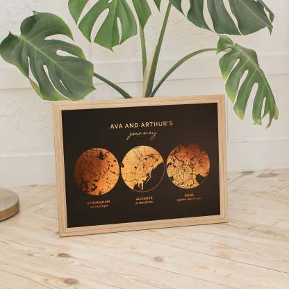 Custom Foil Map Print – A Perfect Valentine’s Day Gift for Couples
