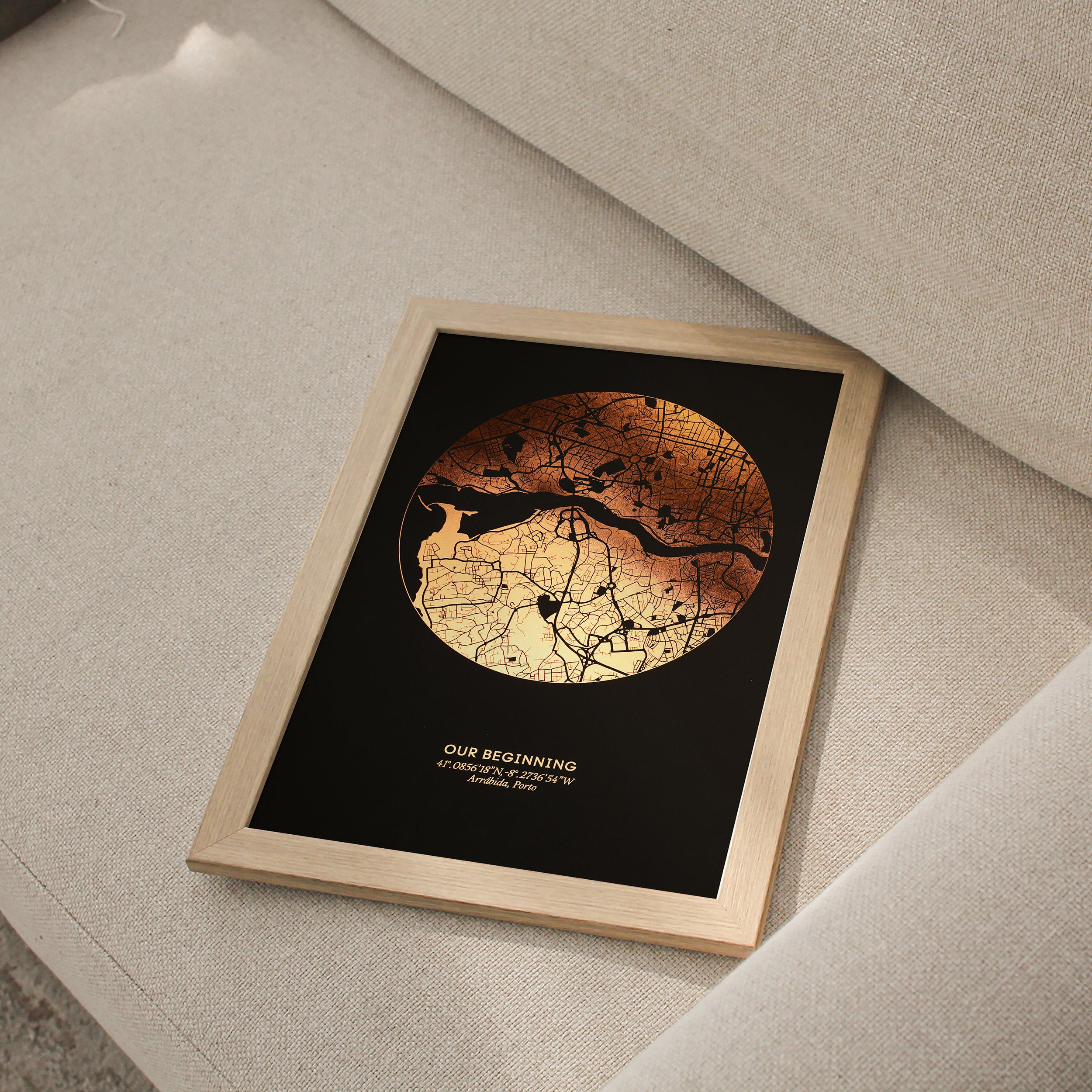 Custom Foil Map Print – A Perfect Valentine’s Day Gift for Couples