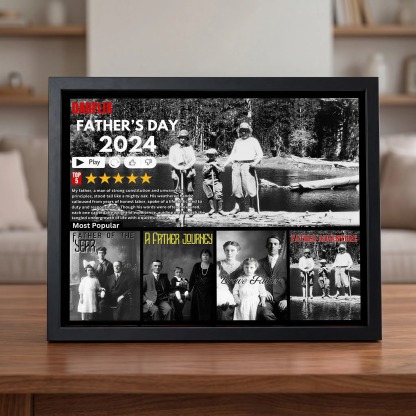 Customized Dadflix Movie Photo Collage, For Father's Day Gifts