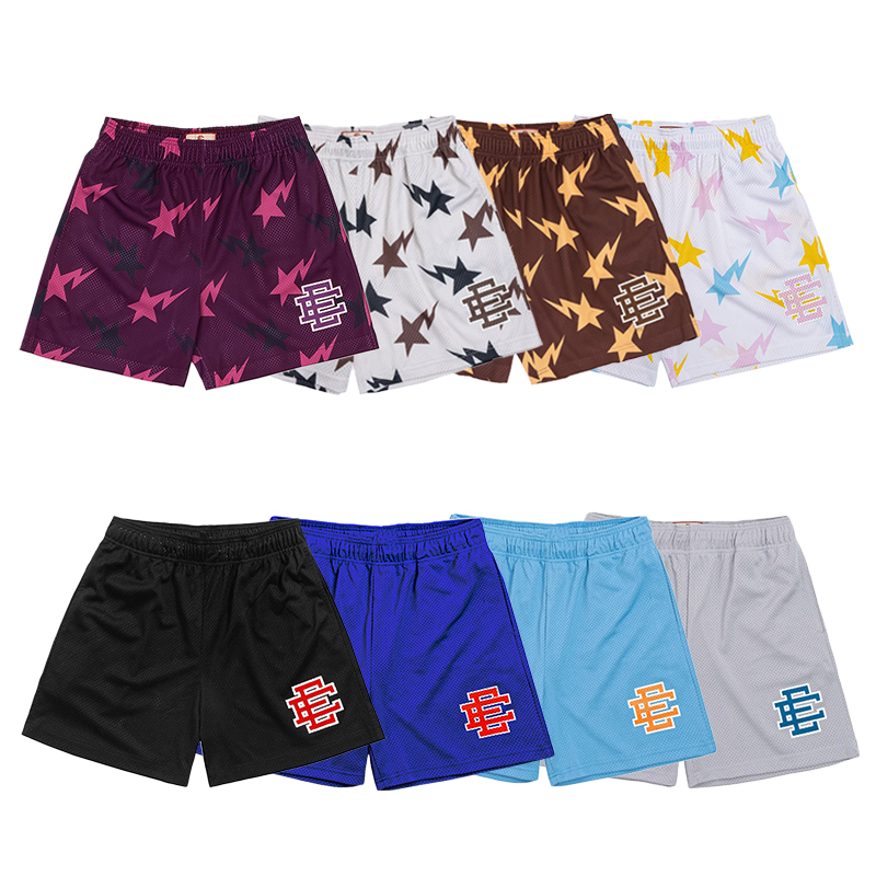 NYC Skyline Men’s Mesh Shorts - Athletic Casual Gym Workout Shorts, Summer Fitness Pants