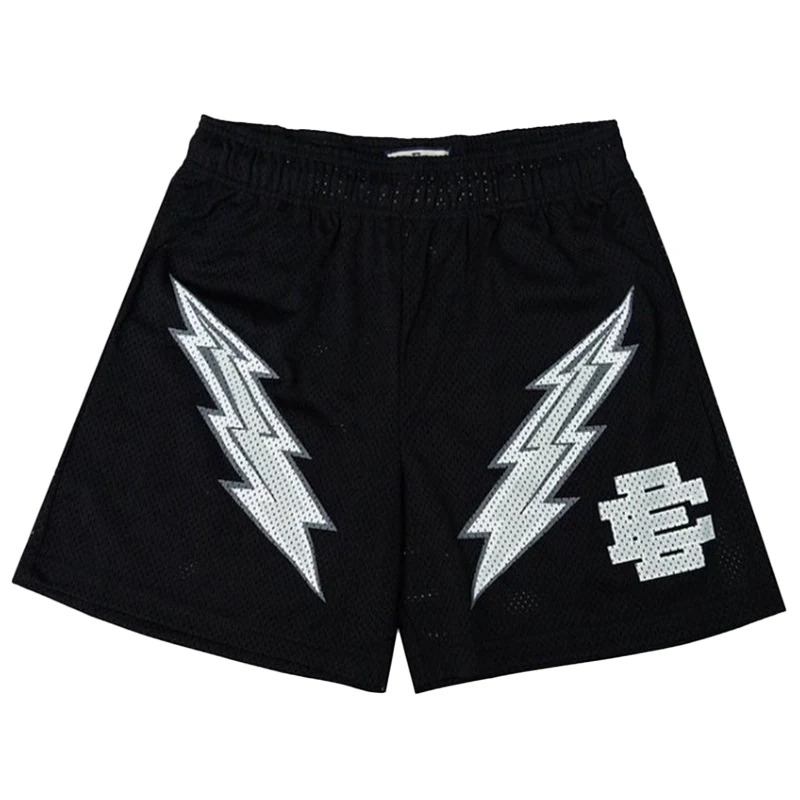 NYC Skyline Men’s Mesh Shorts - Athletic Casual Gym Workout Shorts, Summer Fitness Pants