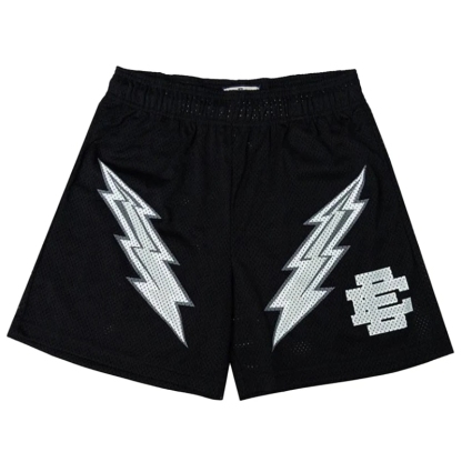 NYC Skyline Men’s Mesh Shorts - Athletic Casual Gym Workout Shorts, Summer Fitness Pants