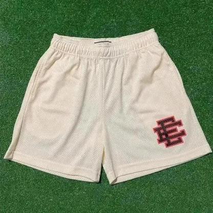 NYC Skyline Men’s Mesh Shorts - Athletic Casual Gym Workout Shorts, Summer Fitness Pants