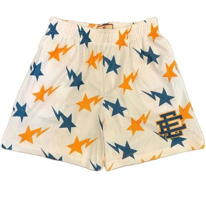 NYC Skyline Men’s Mesh Shorts - Athletic Casual Gym Workout Shorts, Summer Fitness Pants