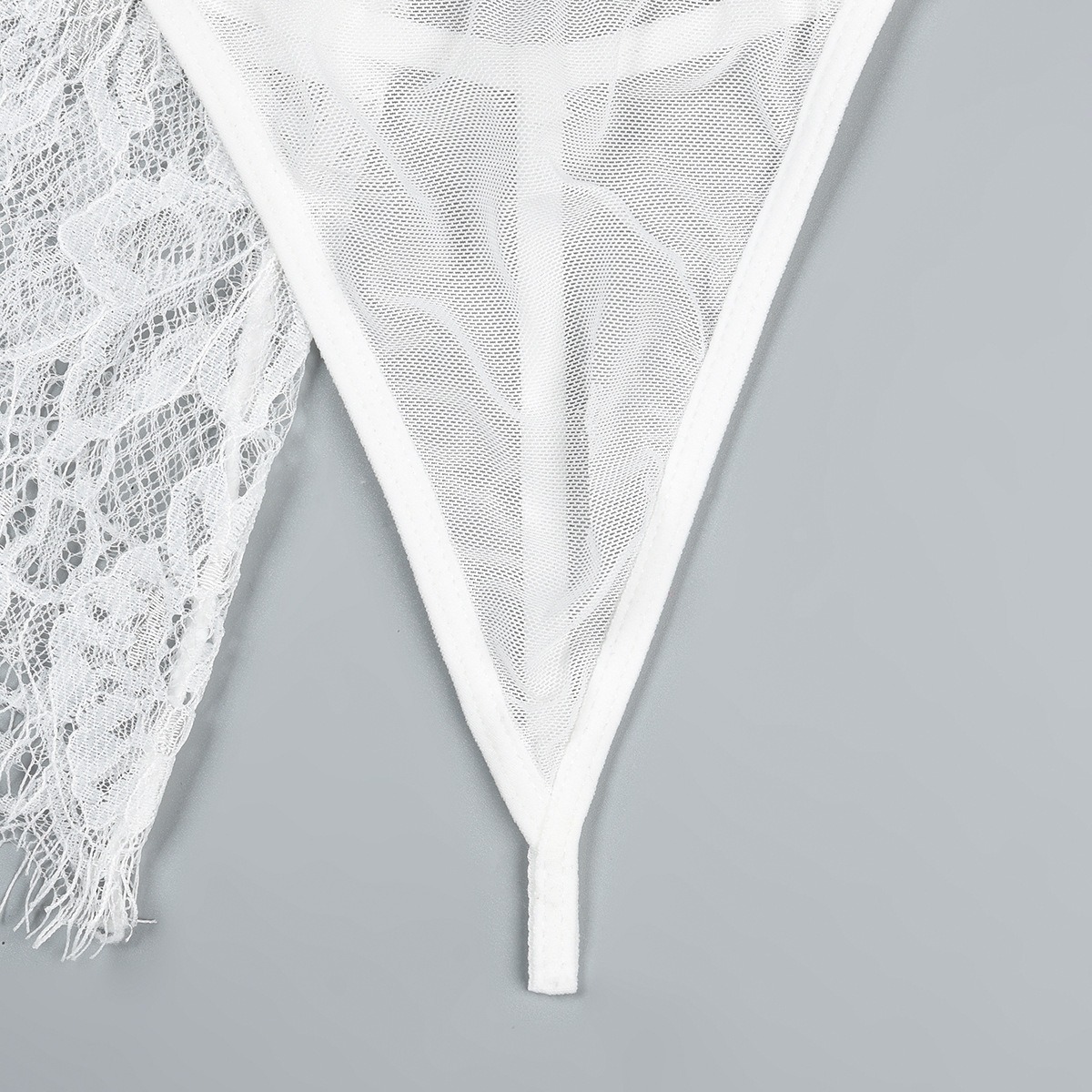 White Lace Lingerie G-String Chemise-SexBodyShop