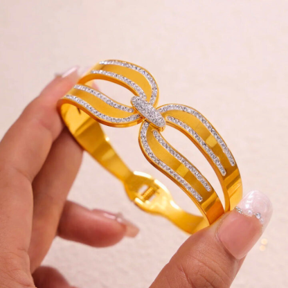 Duchess Bow Bangle-VibeCloset