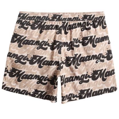 🩳⛱5.5 Inch Inseam Coffee Swim Trunks-VibeCloset