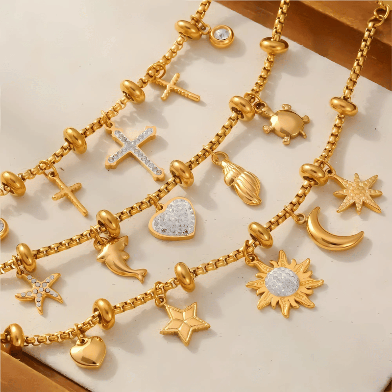 Faith & Nature Charm Bracelet Stack-VibeCloset