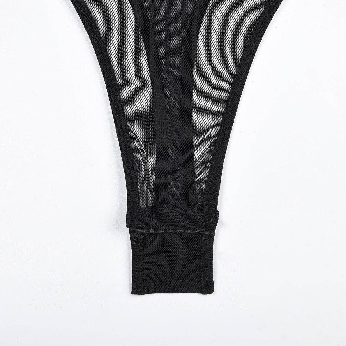 Black Strappy See Through Teddy-SexBodyShop