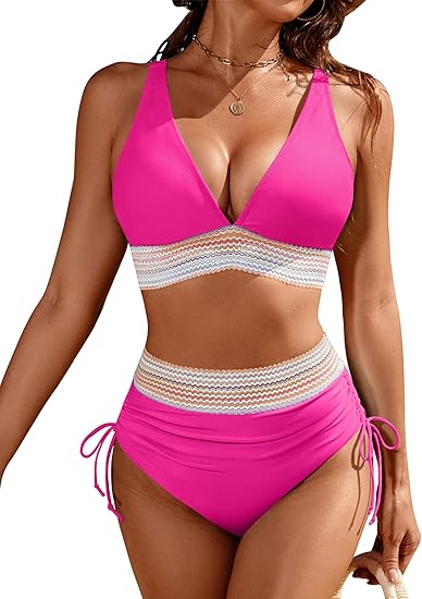 Tummy Control Swimsuits Drawstring