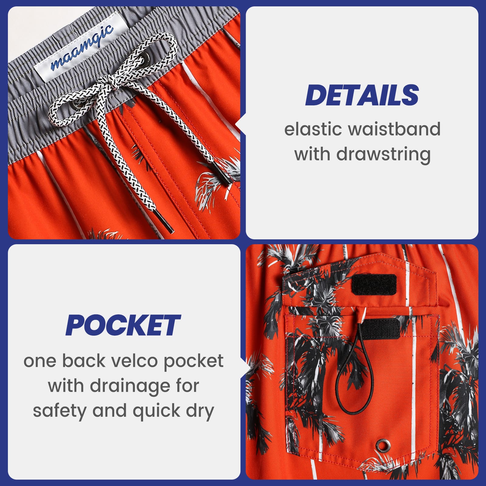 4.5 Inch Inseam Vintage Stretch Coconut Swim Trunks-VibeCloset