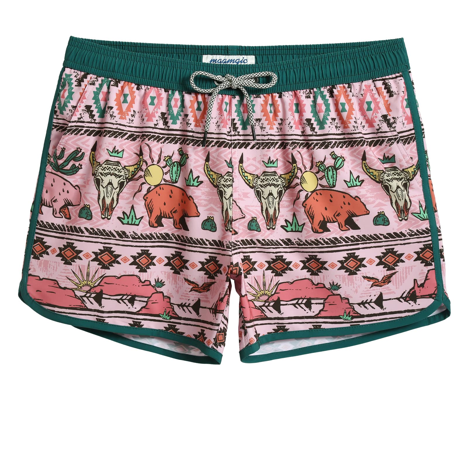 4.5 Inch Inseam Vintage Stretch Desert Gobi Swim Trunks-VibeCloset