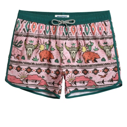 4.5 Inch Inseam Vintage Stretch Desert Gobi Swim Trunks-VibeCloset