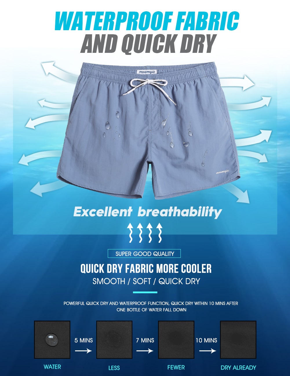 4.5 Inch Solid Nylon Swim Trunks Slim Fit-VibeCloset