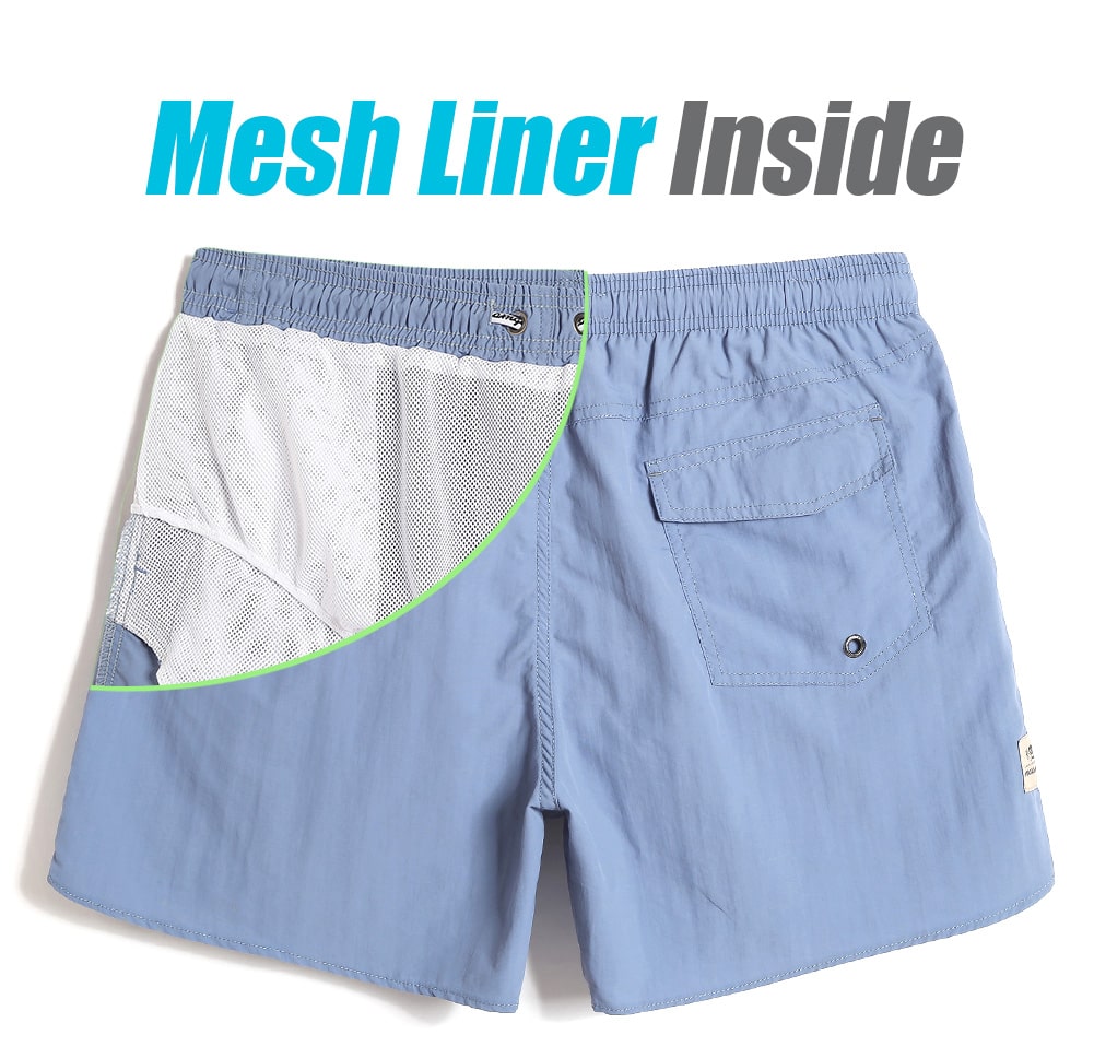 4.5 Inch Solid Nylon Swim Trunks Slim Fit-VibeCloset
