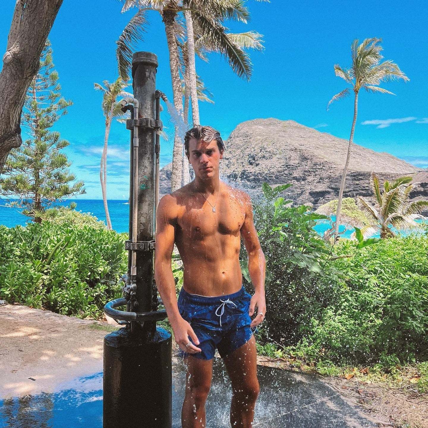 4.5 Inch Solid Nylon Swim Trunks Slim Fit-VibeCloset