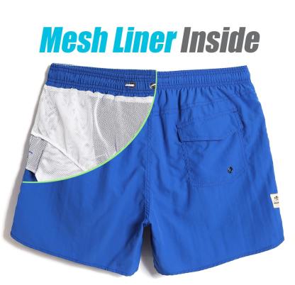 4.5 Inch Solid Nylon Swim Trunks Slim Fit-VibeCloset