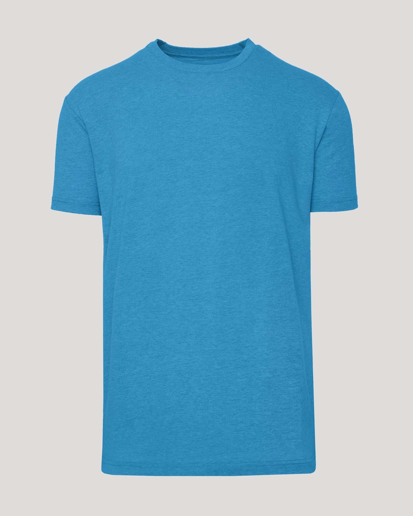 Dark Heather Bahama Blue Short Sleeve Crew Neck Tee-VibeCloset