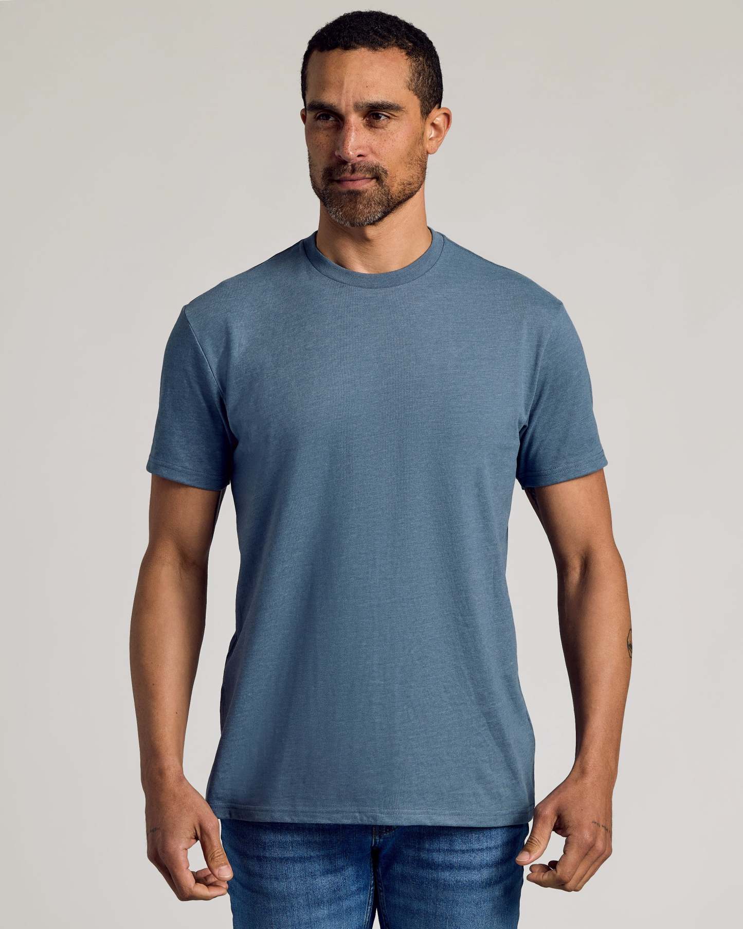 Dark Heather Tempest Short Sleeve Crew Neck Tee-VibeCloset