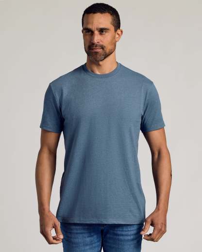 Dark Heather Tempest Short Sleeve Crew Neck Tee-VibeCloset