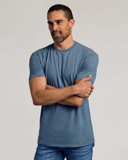 Dark Heather Tempest Short Sleeve Crew Neck Tee-VibeCloset