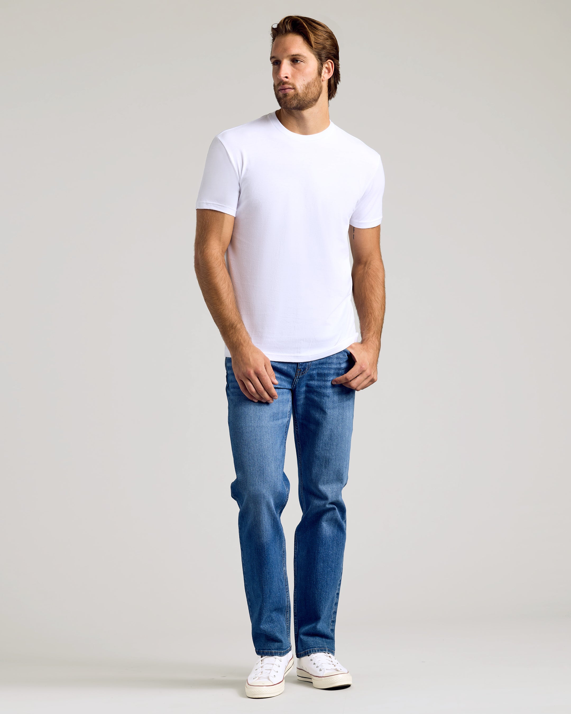 All White Short Sleeve Crew Neck 12-Pack-VibeCloset