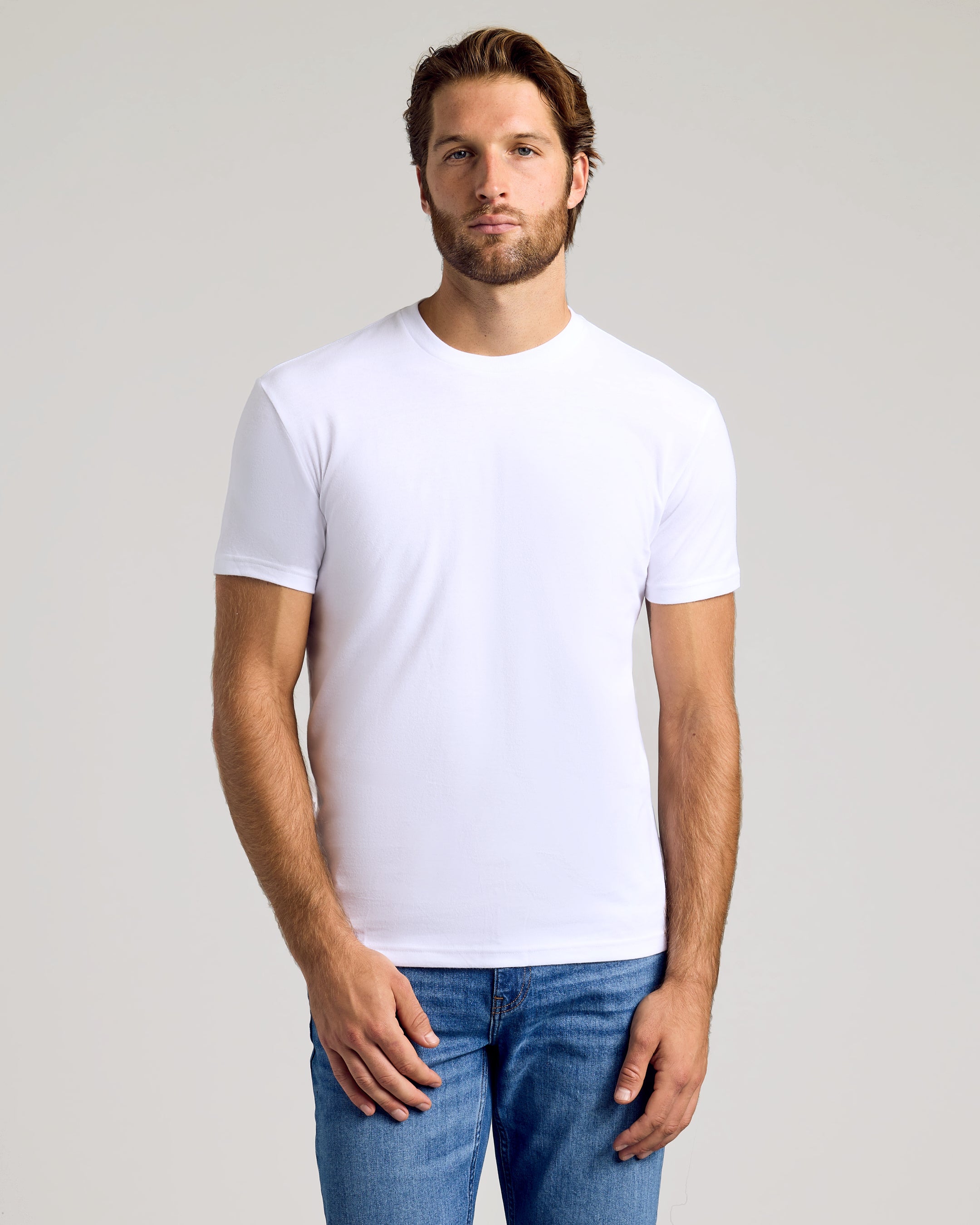 All White Short Sleeve Crew Neck 12-Pack-VibeCloset