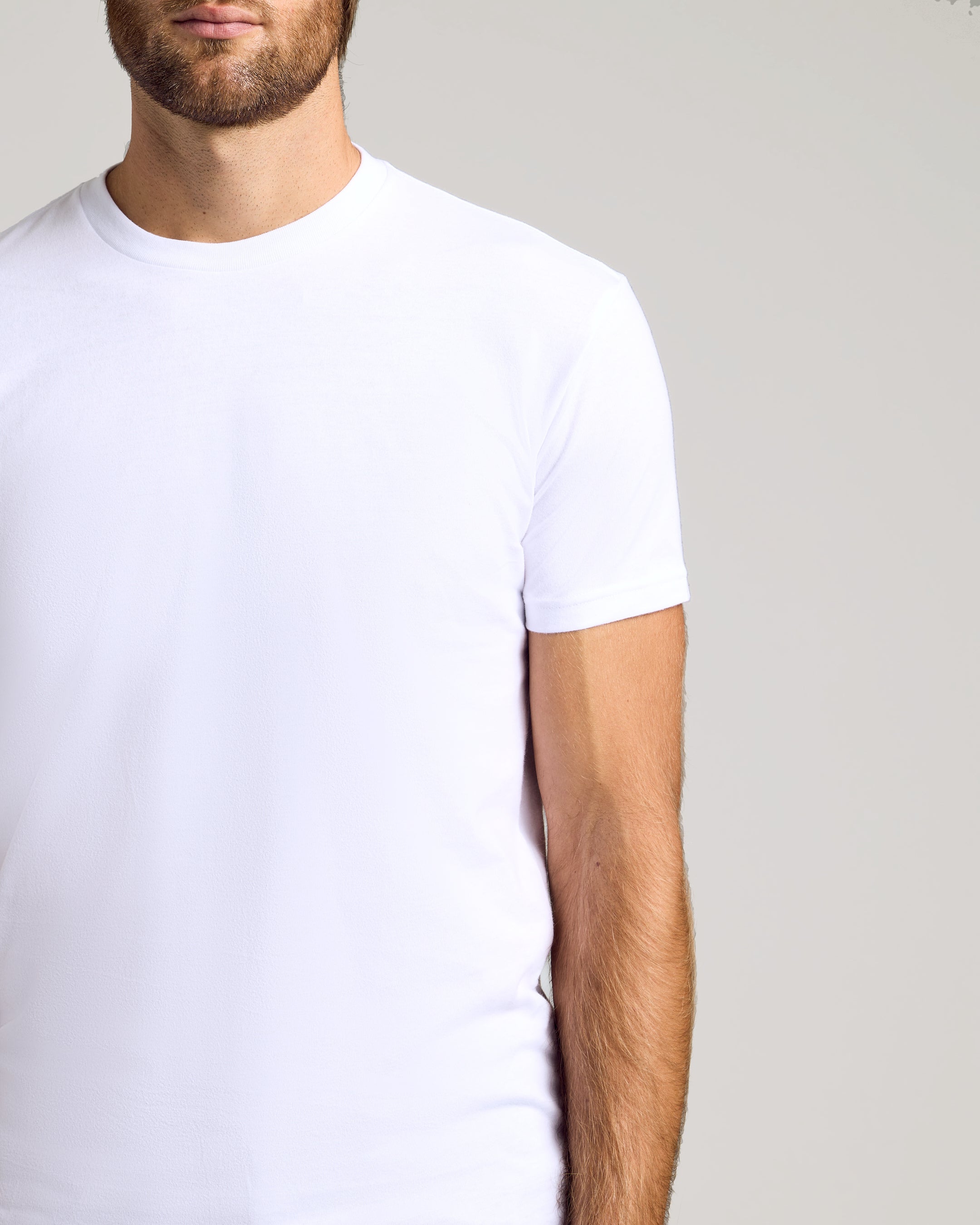 All White Short Sleeve Crew Neck 12-Pack-VibeCloset