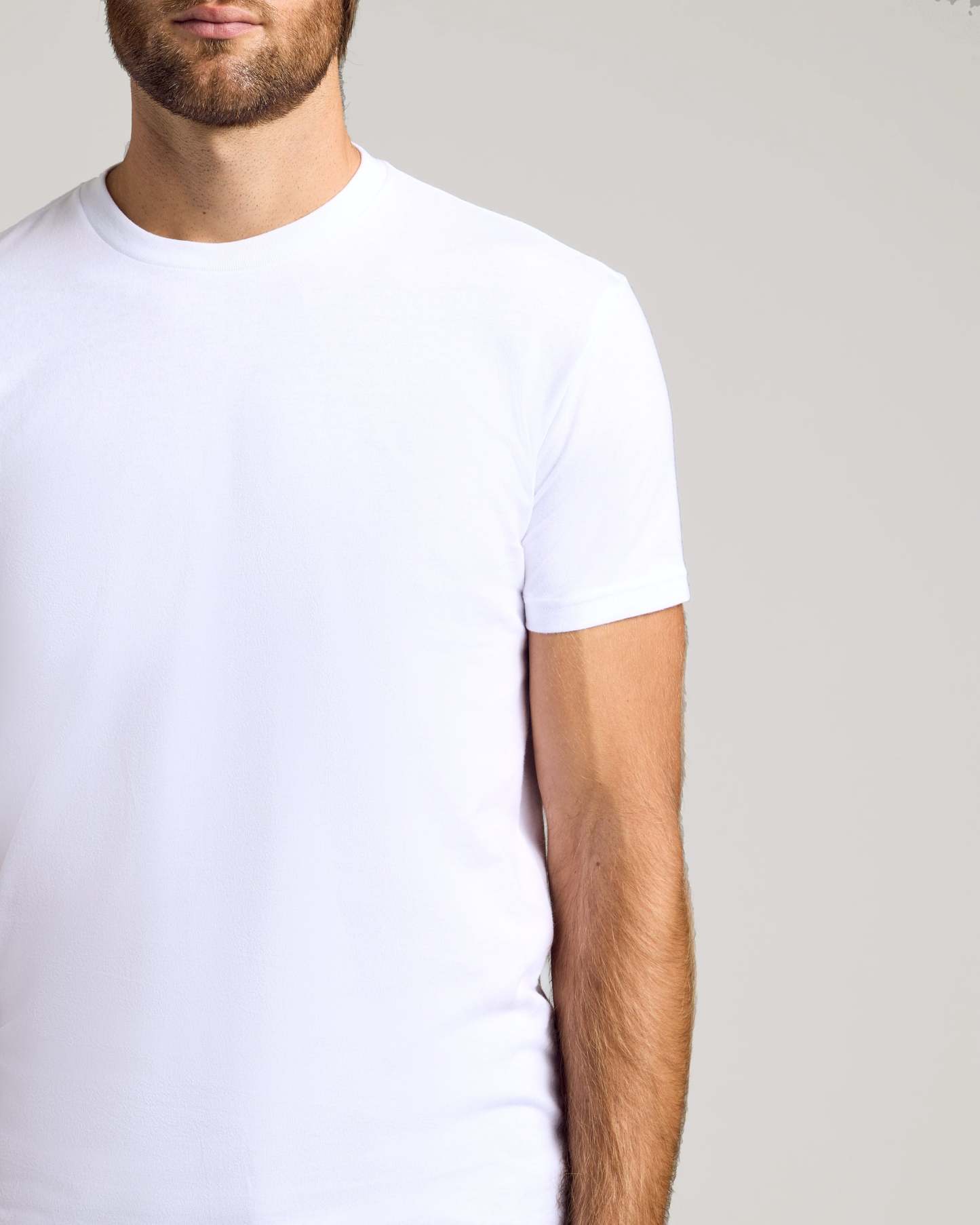 All White Short Sleeve Crew Neck 12-Pack-VibeCloset
